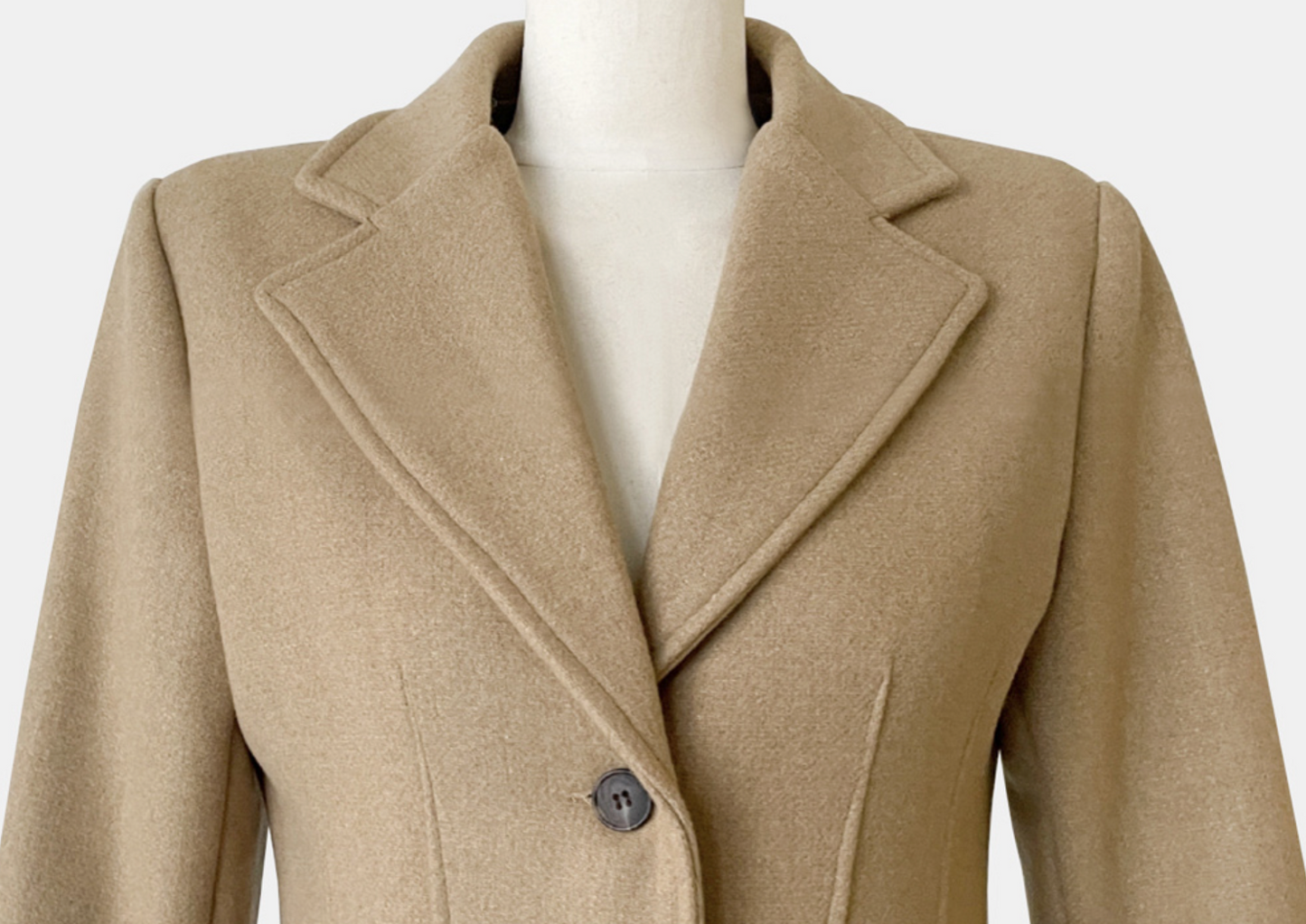 Slim Line Wool Long Coat