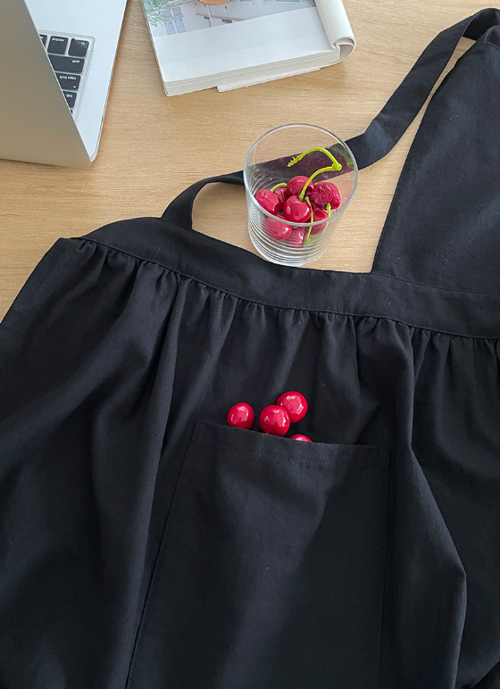 Linen Black Apron