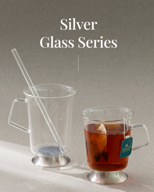 2-PACK 300ML & 400ML SILVER GLASS MUGS