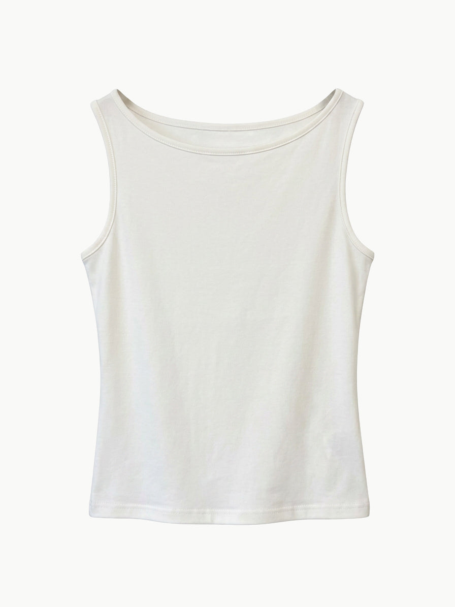 BOAT-NECKLINE SLEEVELESS