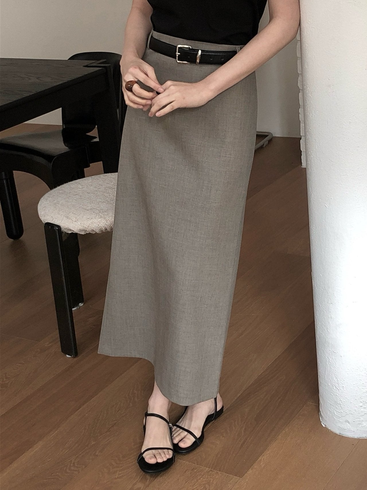 Straight Long Skirt