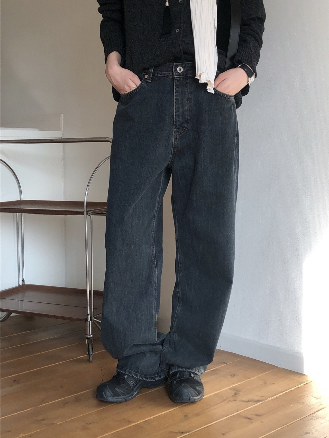 FLEECE-LINED VINTAGE DENIM
