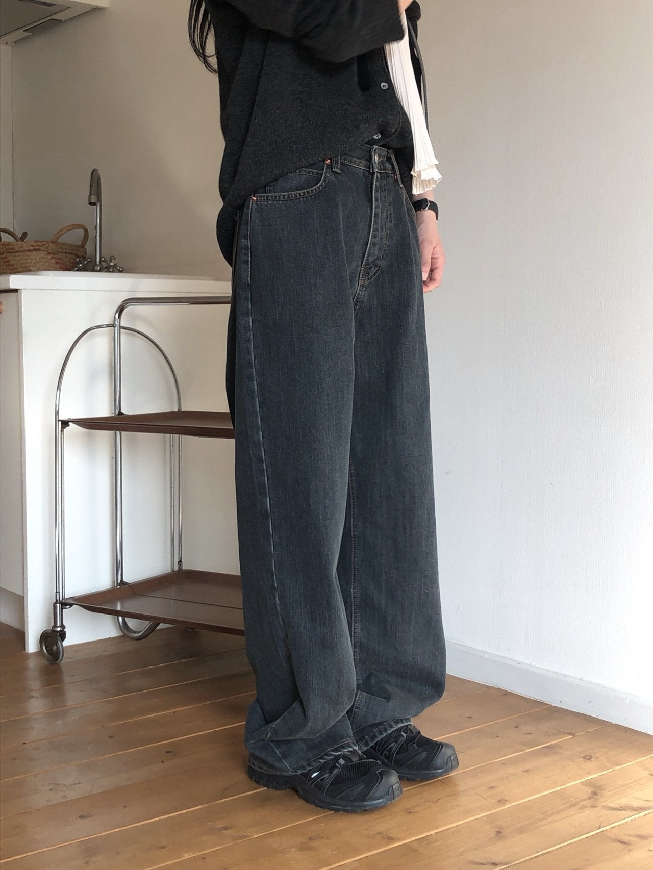 FLEECE-LINED VINTAGE DENIM
