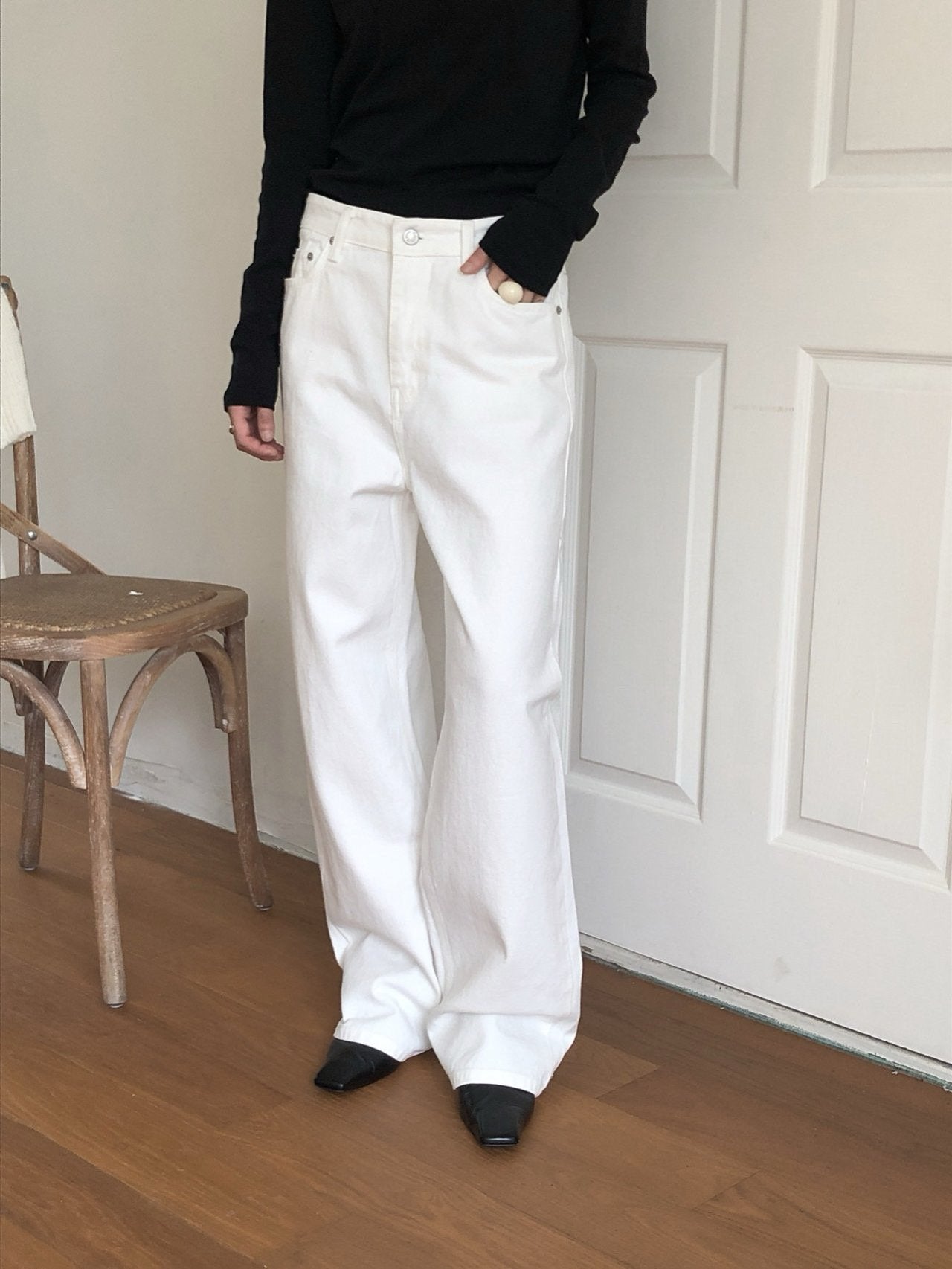 FLEECE-LINED BASIC DENIM