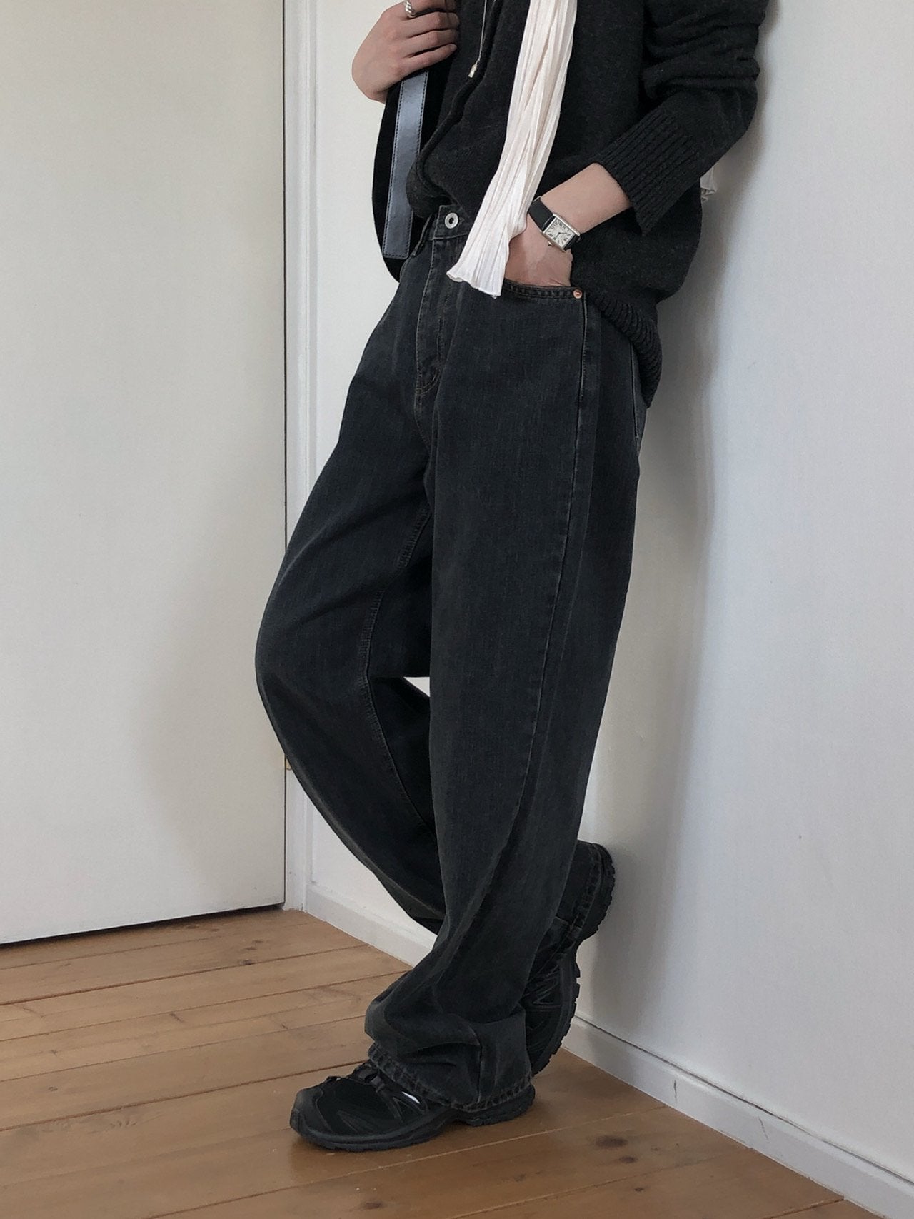 FLEECE-LINED VINTAGE DENIM