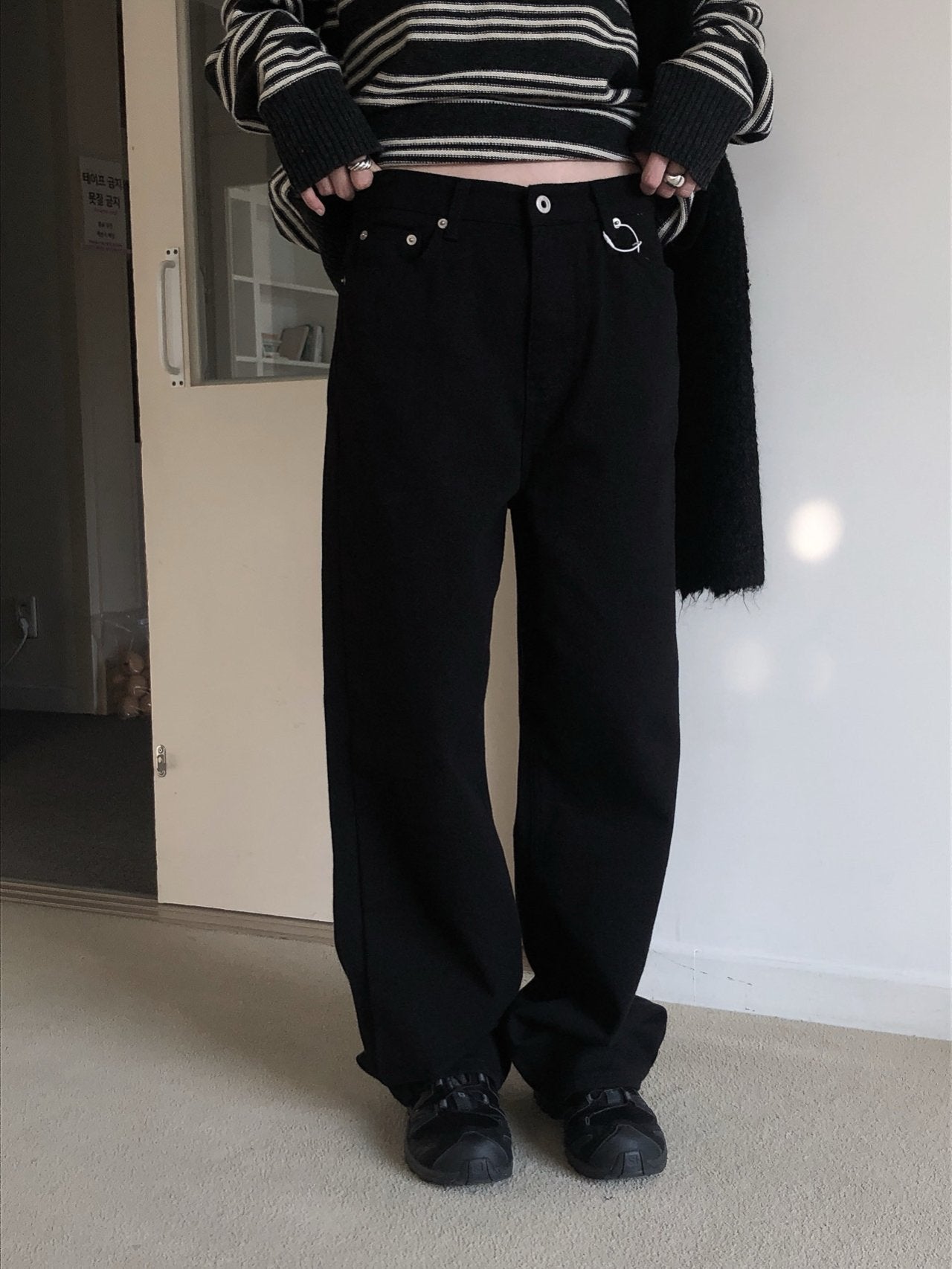 FLEECE-LINED BASIC DENIM