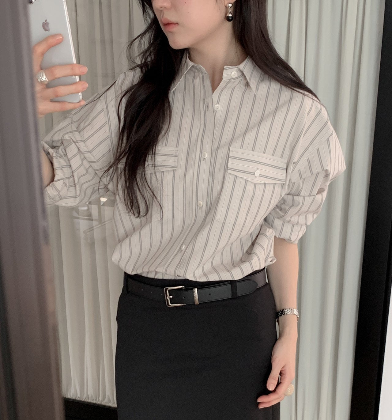 Striped Over-Fit Shirt
