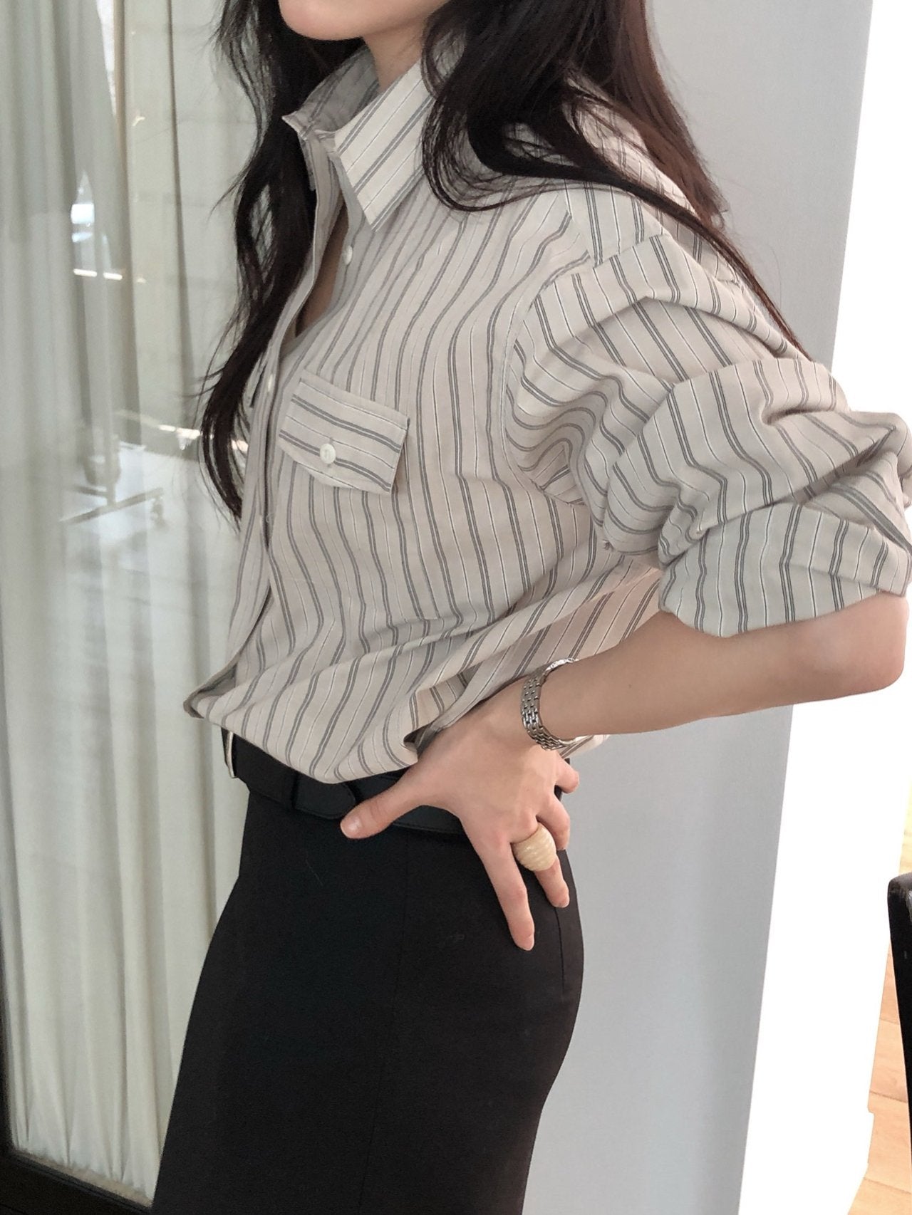 Striped Over-Fit Shirt