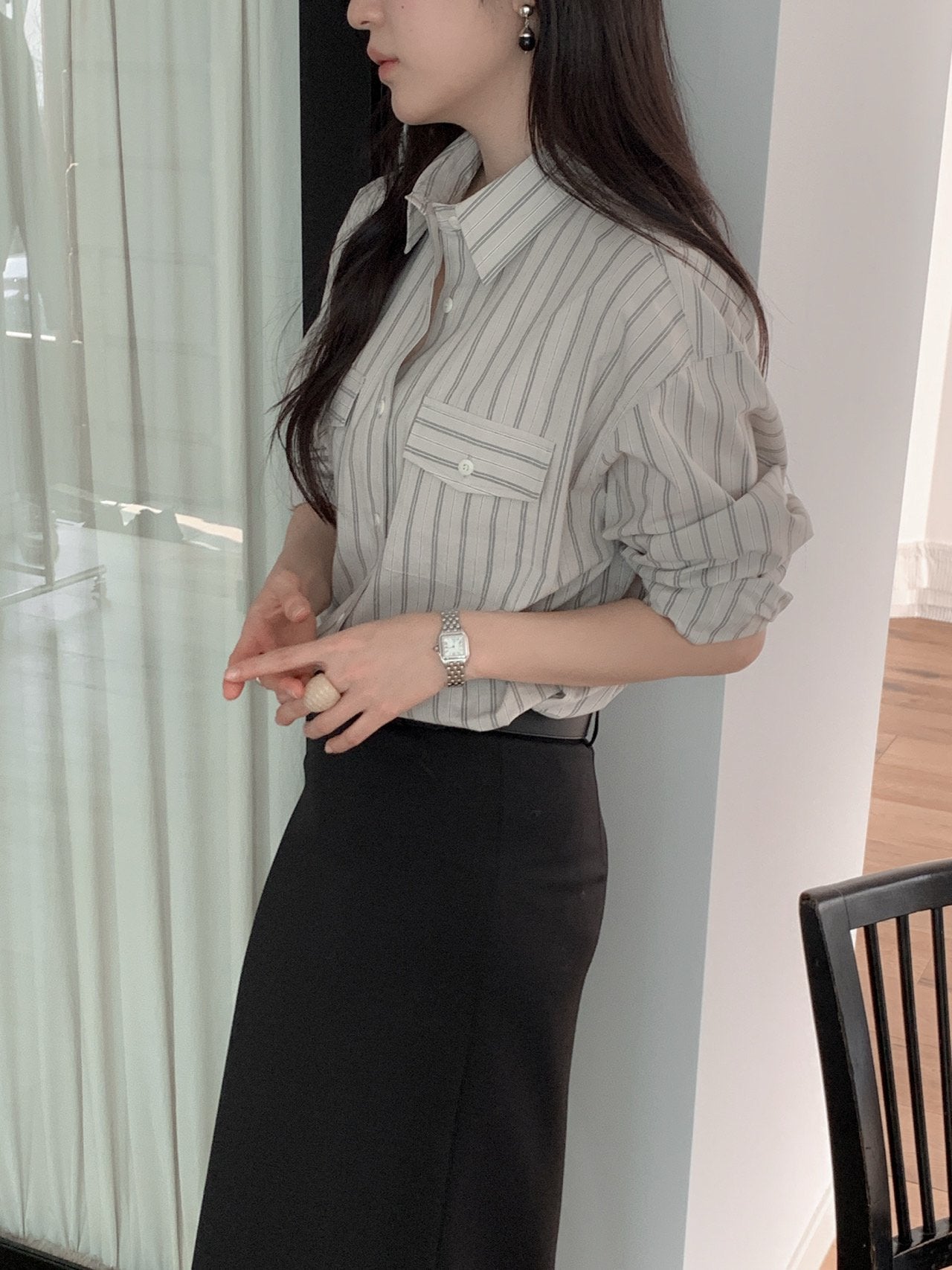 Striped Over-Fit Shirt