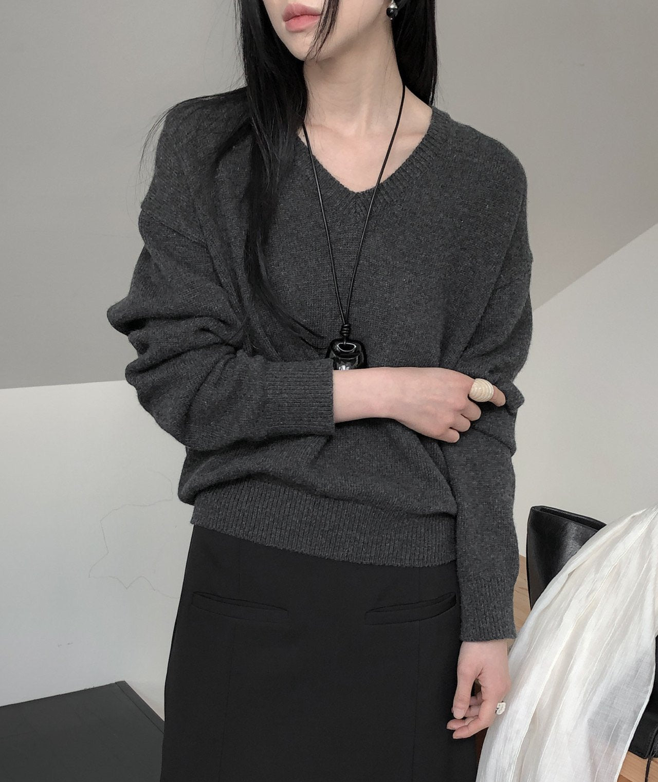 Cashmere V-neckline Knit