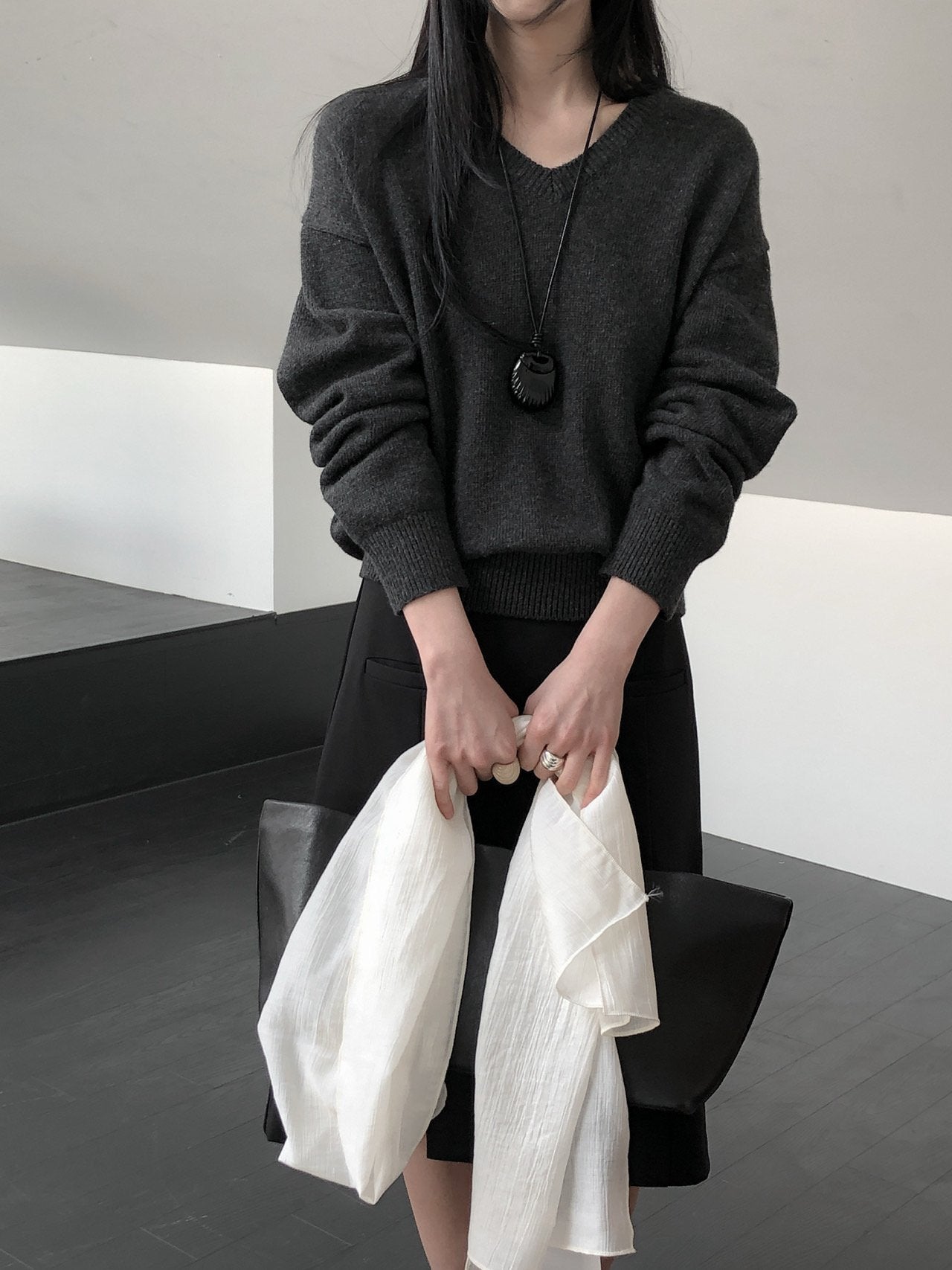 Cashmere V-neckline Knit