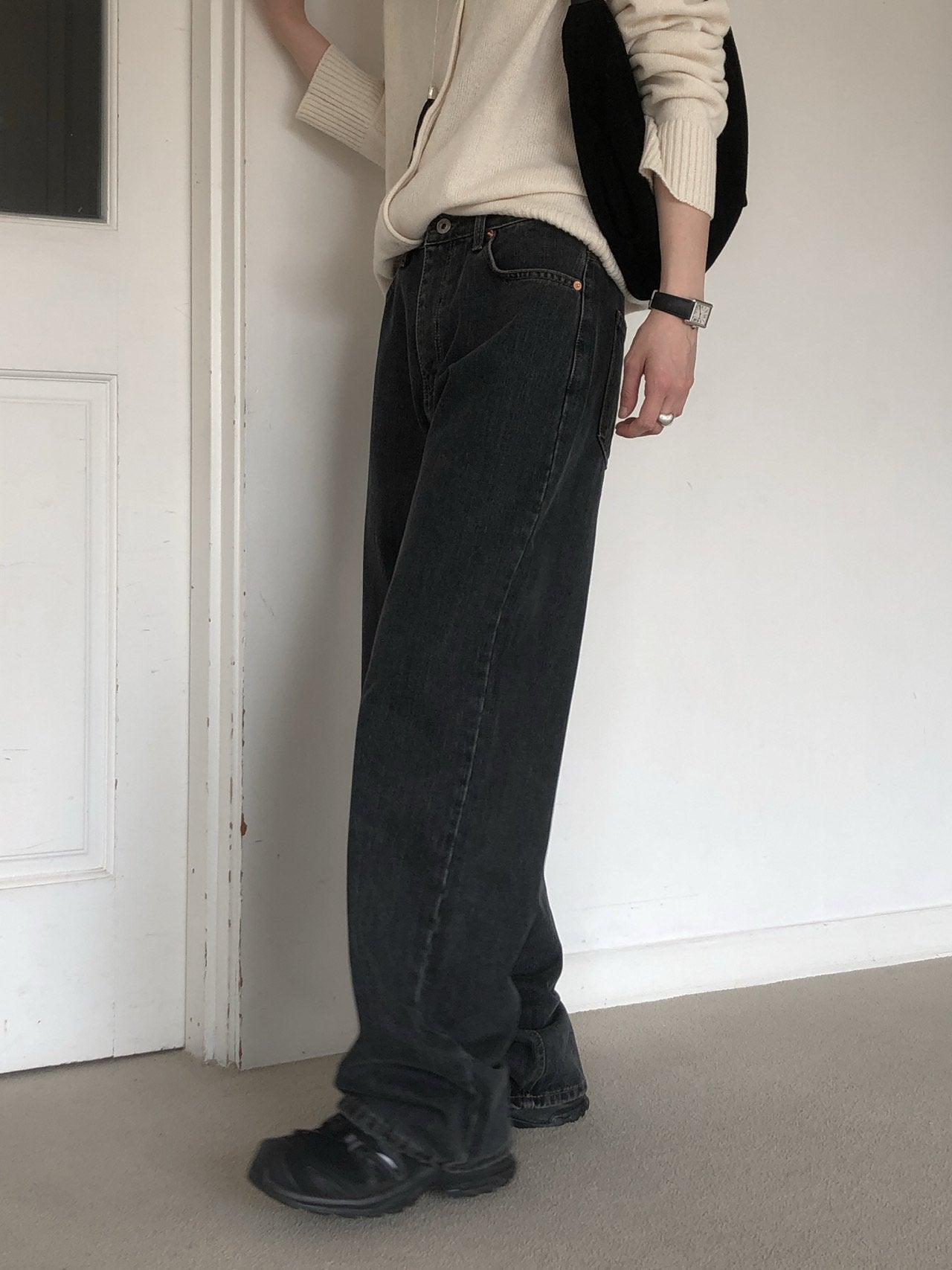 FLEECE-LINED VINTAGE DENIM
